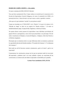 SESI&Oacute;N 01 (diario de Carmen Navas, mediadora)