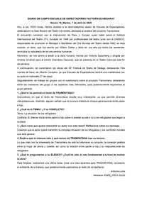 SESI&Oacute;N 16 (diario de Antonio Luna, mediador)._
