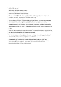 SESI&Oacute;N 17 (diario de Carmen Navas, mediadora)._